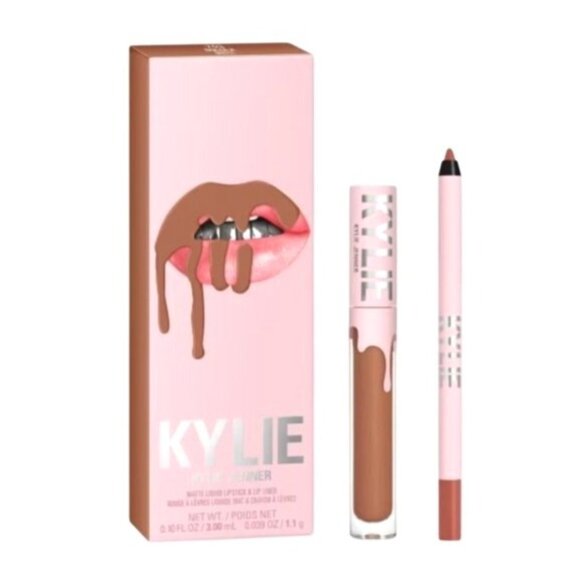 Kylie Cosmetics Matte Liquid Lipstick Lip Liner Set Exposed 701 Nude Full Size - Picture 1 of 4